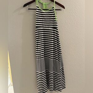 Girls Black and White Striped Dress size 10